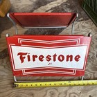Lot Of 2   Rare Vintage Original Firestone Tire Display Advertising Sign - Metal