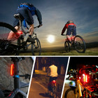Led Bicycle Cycling Tail Light Bike Rear Warning Light 6 Modes Usb Rechargeable