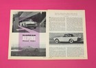 1961 Sunbeam Alpine Convertible Vintage Magazine Road Test Article Ad 91ci I4 61