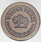Dollahan Service  640 E  Michigan  Kalamazoo  Michigan  Token coin Wooden Nickel