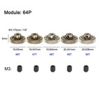 5pcs- 64p Pinion Gear Set 3 175mm Shaft 46t 47t 48t 49t 50t Aluminum Motor Gears