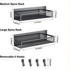 Moveable 4 Hooks  Magnetic Fridge Shelf For Kitchen Organization And Storage