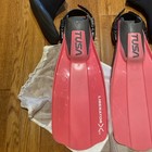 Tusa Liberator X-ten Open Heel Diving Fins Pink   Scubapro Zip Boots Small   Bag