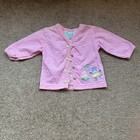 Vtg 90 s Izod Baby 3pc Pink Girls Outfit Sz 3-6 Months Shirt Pants Booties
