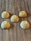 Mid Century Vintage Half Cantaloupe Ceramic Bowl Set Of 5
