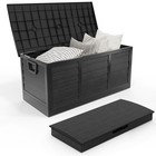 Portable Foldable Fast Installation Outdoor Storage Box 75gal With Wheels