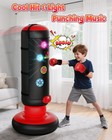 New Kids Punching Bag Boxing Set W  Scoring Lights Music 4 Modes   Gloves
