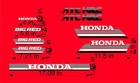 1985 85  Honda Atc 250es Big Red Atc 11pc Set Gas Tank Decals Stickers 250 Es