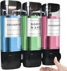 Shampoo And Conditioner Dispenser shower Soap Dispenser 3 Chamber No Drill Wall