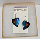 Nos Holly Yashi 2002    valentines Love In Bloom    Niobium Earrings W crystals
