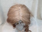 Antique Human Hair Doll Wig Medium Brown Long Thin Sausage Curls