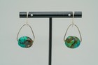 New Sterling Silver Turquoise Dangle Earrings 3 5cm