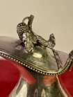 Silver Pitcherr   Saucer Aesthetic Movement - Engraved Grape   Leaf Design