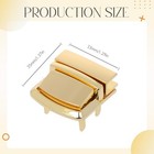 6 Pcs 1 3x1 2  Gold Tuck Lock Clasps Purse Hardware Buckle For Diy Handbag