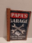 Garage Sign Papa s Fix It Shop Man Cave Wall Decor Gift Metal Tin Retro Sign 