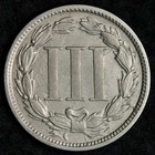 1865 Three Cent Nickel Piece Xf au E213 Wung