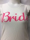 Bride Racerback Tank Top With Pink Bow Small