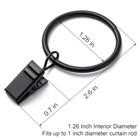 2 36 Pack Curtain Rings With Clips  Drapery Clips With Rings Hangers Drapes Ring