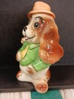 Vintage Dog In Tie Figurine 4  Ceramic Collectible Made In Japan