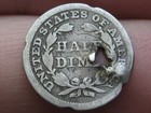 1841 P Seated Liberty Half Dime- Philadelphia  Holed  Good Details