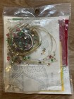 Vintage Edna Looney Sleigh Christmas Ornament Kit Felt Sequin Double Sided 6 