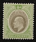 Travelstamps   1907 Southern Nigeria Stamps Sc  21  Mint Og Hinged  Half Penny
