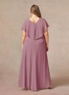 Azazie Eliza Mother Of The Bride Dress A22 Dusty Rose Chiffon Beaded Flutter