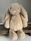 Jellycat London Beige Bashful Bunny Rabbit Plush Stuffed Animal 12  Tall Soft