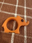 Vintage Bakelite Napkin Rings 2 Birds 2 Rabbits 1 Elephant Orange Green Red