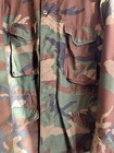 Us Army Cold Weather Camo Field Coat jacket With Removable Quilted Liner M l Euc