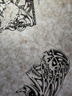 Original Vintage Skin Illustrations 1995 Shop Used Tattoo Flash Sheet Skull
