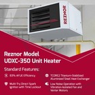 Reznor Udxc 350 000 Btu Commercial Ng lp Gas Heater Low Static Fan Unit  Venting