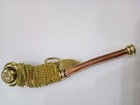 Vintage Copper Brass Bosun Whistle Navy Key Ring Nautical Gift Pendant Necklace