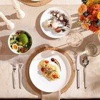 Bone China Dinnerware Sets  12-piece Dinnerware Set For 4  Lightweight Durabl   