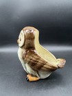 Vintage Owl Ceramic Planter Pot Brown   Cream Glossy Finish Made In Japan 5 5   