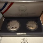 1991 Mount Rushmore Anniversary Proof Silver Dollar Coin W box   Coa