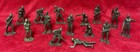 15 Vintage Dark Green Plastic Wwii U s  Army Toy Soldier 60 s Made By Auburn