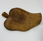 Vintage Abstract Carved Wooden Appetizers Serving Tray Platter Jalape  o Shape 36
