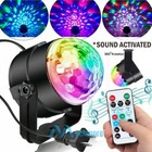 Party Club Magic Disco Ball Light Rgb Rotating Dj Stage Lights Sound Activated