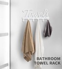 Towel Rack Towel Racks For Bathroom Wall Mounted 6 Hooks White Towel Holder For 