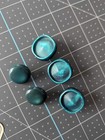 Vintage Buttons In Teal With Two Styles - Shanks