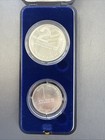 1989 Hanukkiya  2pc Silver Israel Coin Set 