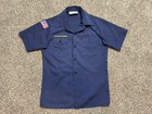 Boy Scouts Bsa Blue Cub Scout Youth Sz  Medium Shirt No Patches Made In The Usa