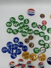 60  Political Vtg Pinback Buttons 60 s 70 s Ike Muskie Democrat Texas Wisconsin