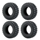 4  Rubber Tires Tyres For Tamiya 1 14 Rc Tractor Truck Car Repair Parts
