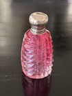 Antique Edwardian Pink Cut Glass Scent Bottle