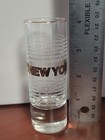 New York Tall Souvenir Shot Glass With A Gold Apple   Lettering Etched