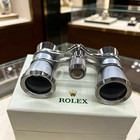      Rolex Silver Opera Binoculars Rare Collector Display Piece Vip Gift Boxed