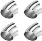 2 Inch Stainless Steel Exhaust Bend Tube 45    4 Pcs Thicken 1 5mm Ss304 Stain   
