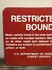 Vintage Nos Us Forest Service Restricted Area Boundary Usda Logo Red Rare